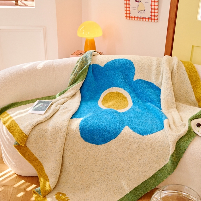 91家纺网 家纺一手货源 找家纺 暖绵绵家纺 2025新款亲肤舒适半边绒盖毯毛毯-泽菲林（最低零售价：173元） 泽菲林-蓝色