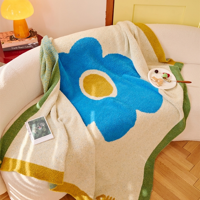 91家纺网 家纺一手货源 找家纺 暖绵绵家纺 2025新款亲肤舒适半边绒盖毯毛毯-泽菲林（最低零售价：173元） 泽菲林-蓝色