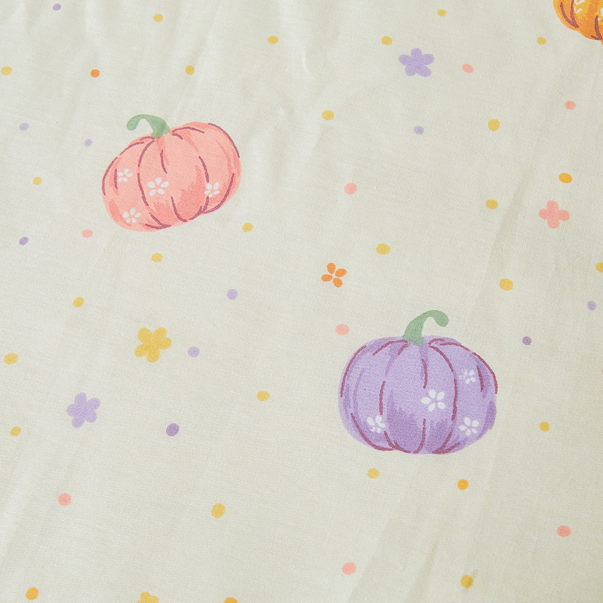 91家纺网 家纺一手货源 找家纺 西域种棉人·千百笠 2025新款100%全棉幼儿园被子三件套被套纯棉儿童六件套宝宝入园专用被套被褥含芯七件套 缤纷南瓜