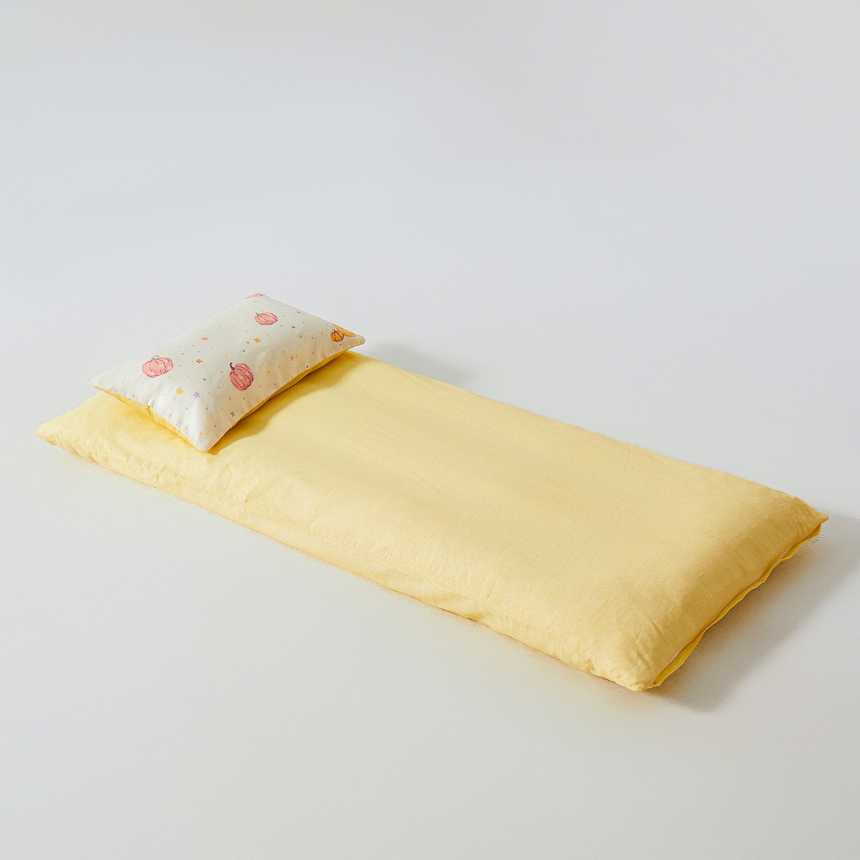 91家纺网 家纺一手货源 找家纺 西域种棉人·千百笠 2025新款100%全棉幼儿园被子三件套被套纯棉儿童六件套宝宝入园专用被套被褥含芯七件套 缤纷南瓜