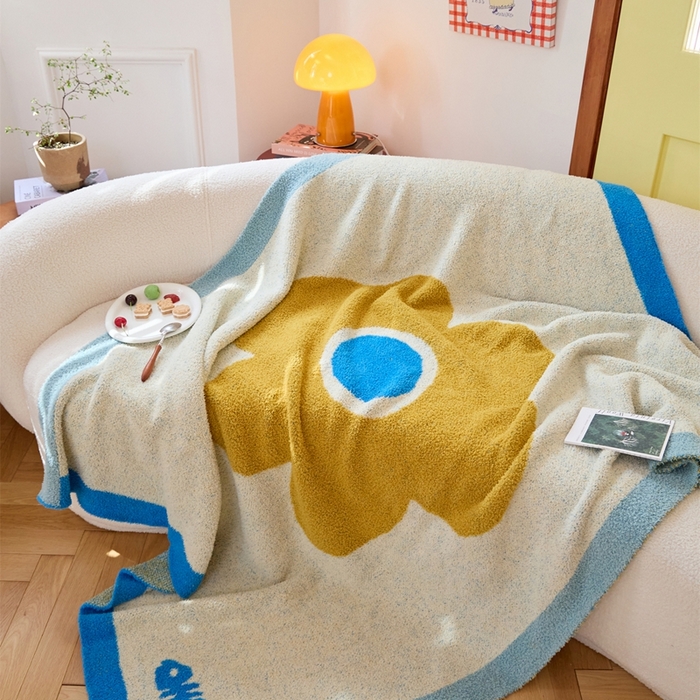 91家纺网 家纺一手货源 找家纺 暖绵绵家纺 2025新款亲肤舒适半边绒盖毯毛毯-泽菲林（最低零售价：173元） 泽菲林-黄色