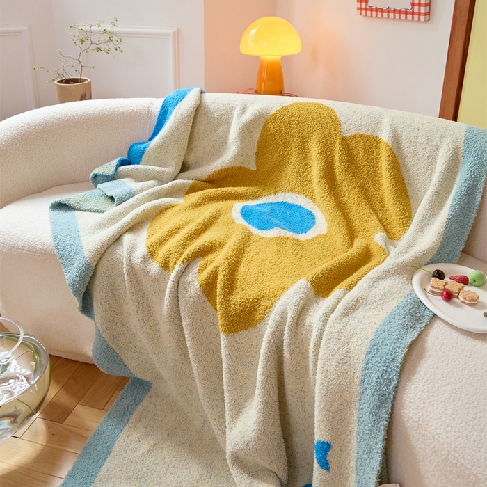 91家纺网 家纺一手货源 找家纺 暖绵绵家纺 2025新款亲肤舒适半边绒盖毯毛毯-泽菲林（最低零售价：173元） 泽菲林-黄色