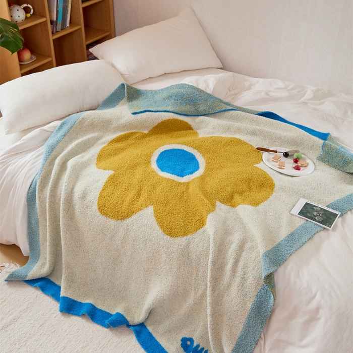 暖绵绵家纺 2025新款亲肤舒适半边绒盖毯毛毯-泽菲林（最低零售价：173元） 泽菲林-黄色