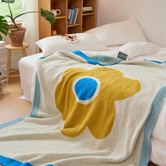 91家纺网 家纺一手货源 找家纺 暖绵绵家纺 2025新款亲肤舒适半边绒盖毯毛毯-泽菲林（最低零售价：173元） 泽菲林-黄色