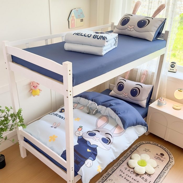 海岛哥哥 2025新款开学季亲肤舒适超柔云朵棉四件套-学生款大耳朵系列 大耳朵-兔子警长