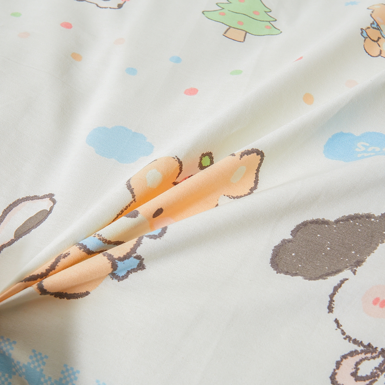 91家纺网 家纺一手货源 找家纺 西域种棉人·千百笠 2025新款100%全棉幼儿园被子三件套被套纯棉儿童六件套宝宝入园专用被套被褥含芯七件套 圣诞派对