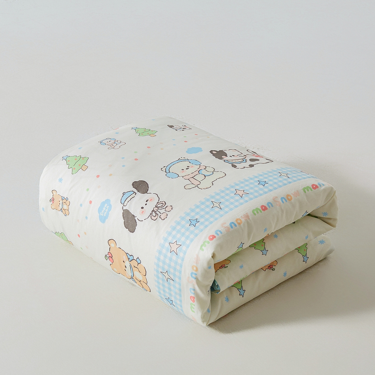 91家纺网 家纺一手货源 找家纺 西域种棉人·千百笠 2025新款100%全棉幼儿园被子三件套被套纯棉儿童六件套宝宝入园专用被套被褥含芯七件套 圣诞派对