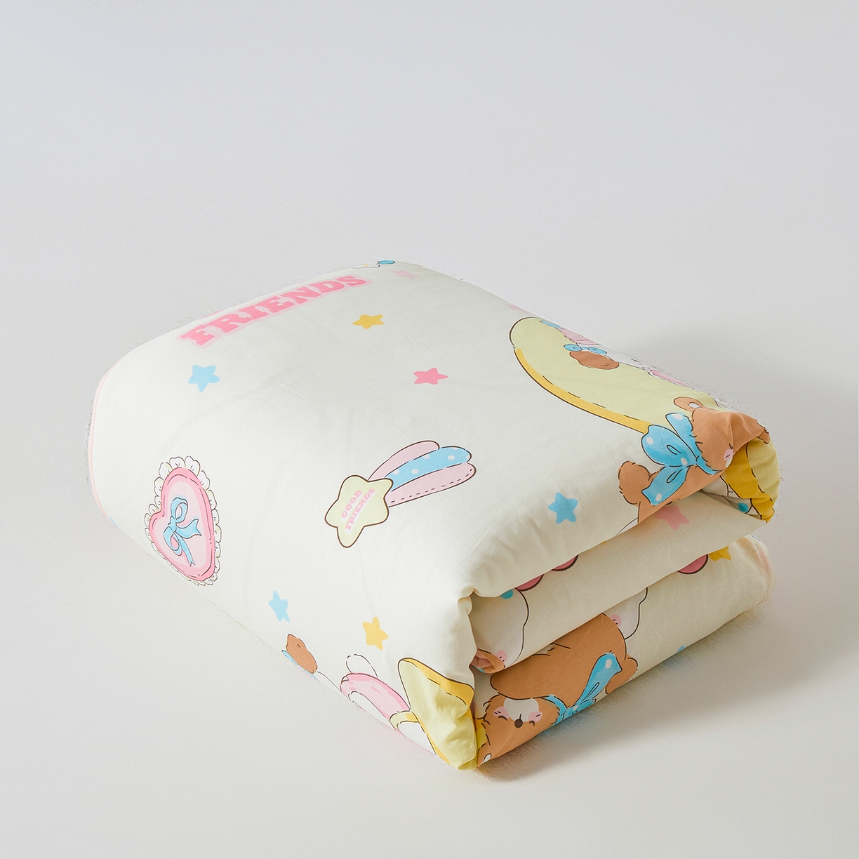 91家纺网 家纺一手货源 找家纺 西域种棉人·千百笠 2025新款100%全棉幼儿园被子三件套被套纯棉儿童六件套宝宝入园专用被套被褥含芯七件套 云朵梦