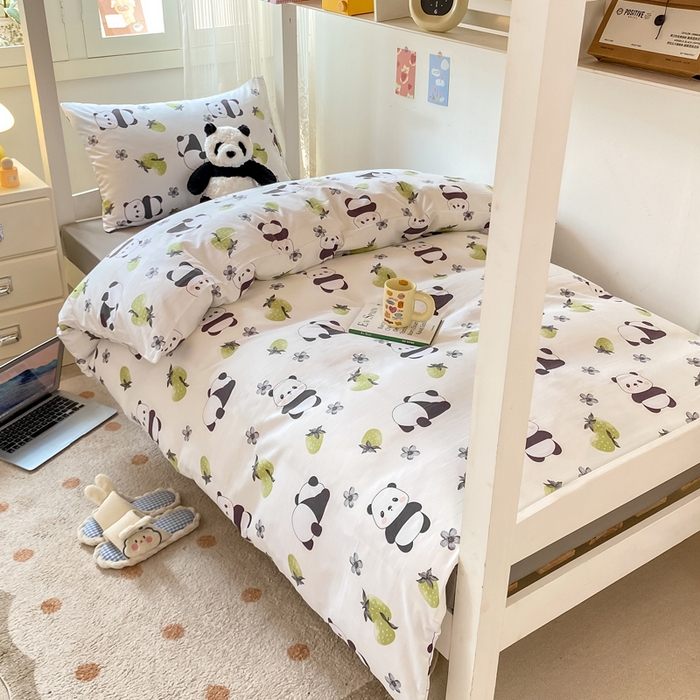 91家纺网 家纺一手货源 找家纺 （总）芷凡家纺 2025新款水洗棉双层纱学生三件套四件套学生宿舍上下铺三件套