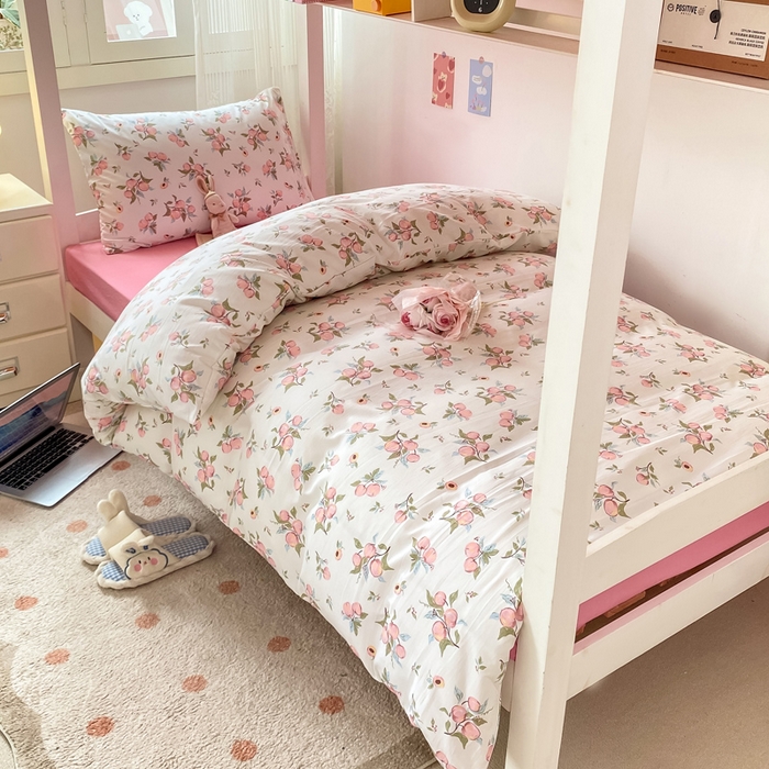 91家纺网 家纺一手货源 找家纺 （总）芷凡家纺 2025新款水洗棉双层纱学生三件套四件套学生宿舍上下铺三件套