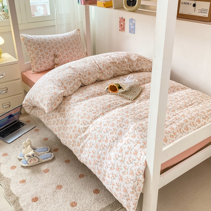 91家纺网 家纺一手货源 找家纺 （总）芷凡家纺 2025新款水洗棉双层纱学生三件套四件套学生宿舍上下铺三件套