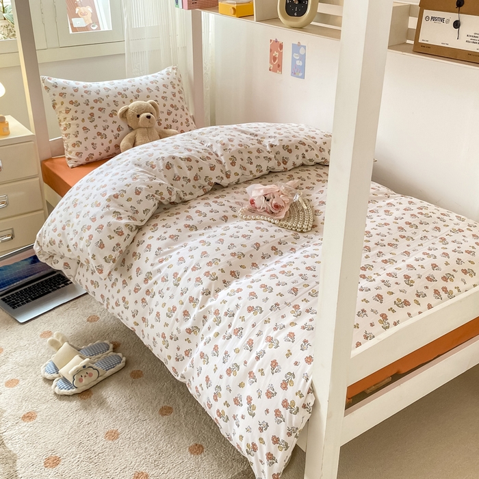 91家纺网 家纺一手货源 找家纺 （总）芷凡家纺 2025新款水洗棉双层纱学生三件套四件套学生宿舍上下铺三件套