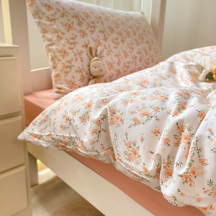 91家纺网 家纺一手货源 找家纺 芷凡家纺 2025新款水洗棉双层纱学生三件套四件套学生宿舍上下铺三件套 花恋