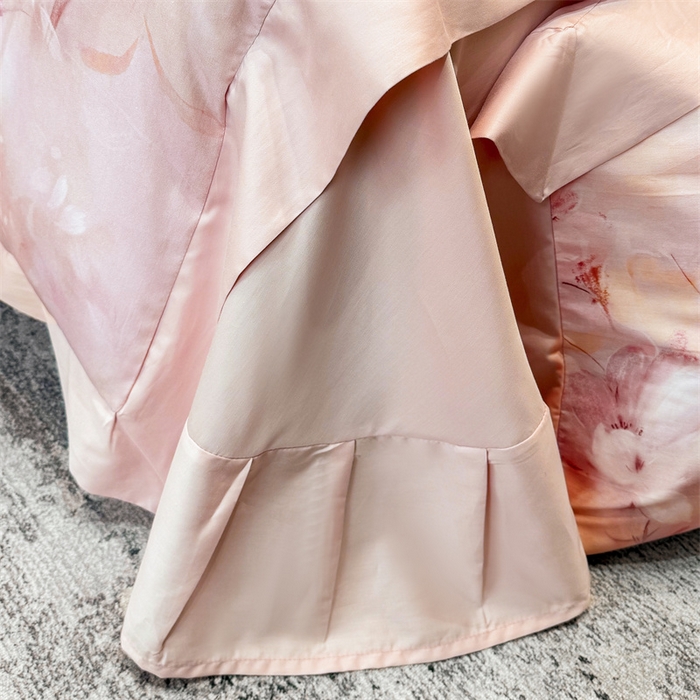 91家纺网 家纺一手货源 找家纺 （总）绒棉世家 2025新款80S贡缎长绒棉拼角工艺数码印花四件套