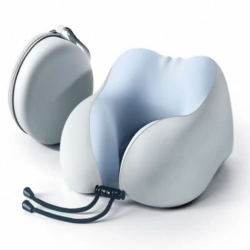 91家纺网 家纺一手货源 找家纺 唯爱品 2026新款记忆棉凉感U型枕飞机护颈枕旅行枕便携脖子靠枕坐车睡觉神器记忆枕源头工厂 浅灰 24×29×14