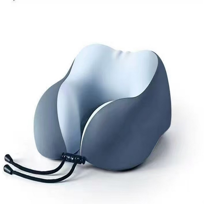 唯愛(ài)品 2025新款記憶棉涼感U型枕飛機(jī)護(hù)頸枕旅行枕便攜脖子靠枕坐車(chē)睡覺(jué)神器 深藍(lán) 24×29×14