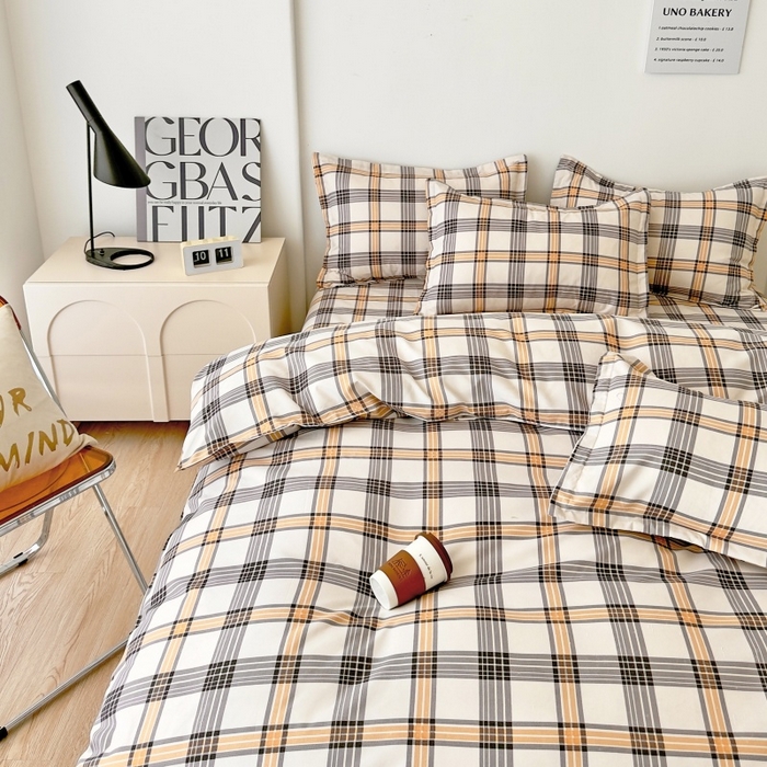 91家纺网 家纺一手货源 找家纺 简冠家纺 2025直播爆款北欧风亲肤植物羊绒磨毛四件套 半夏时光