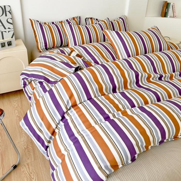 91家纺网 家纺一手货源 找家纺 简冠家纺 2025直播爆款北欧风亲肤植物羊绒磨毛四件套 灵动卓影