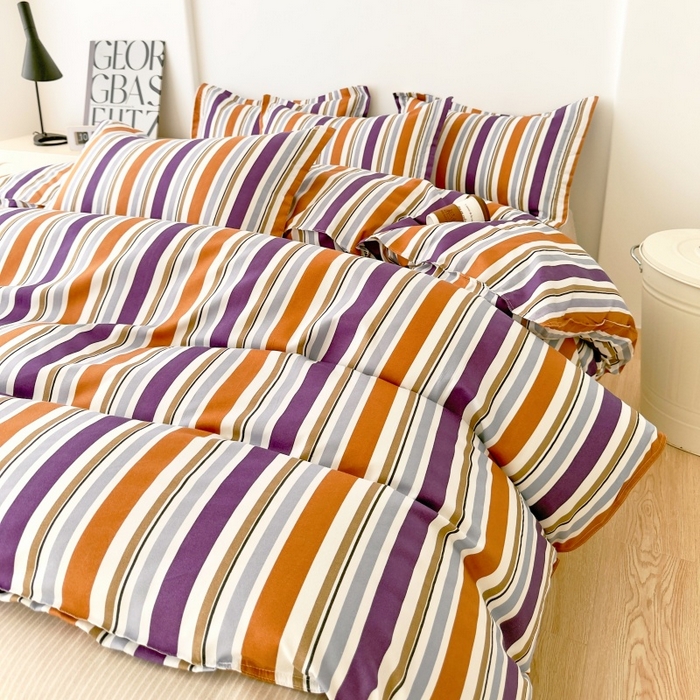 91家纺网 家纺一手货源 找家纺 简冠家纺 2025直播爆款北欧风亲肤植物羊绒磨毛四件套 灵动卓影