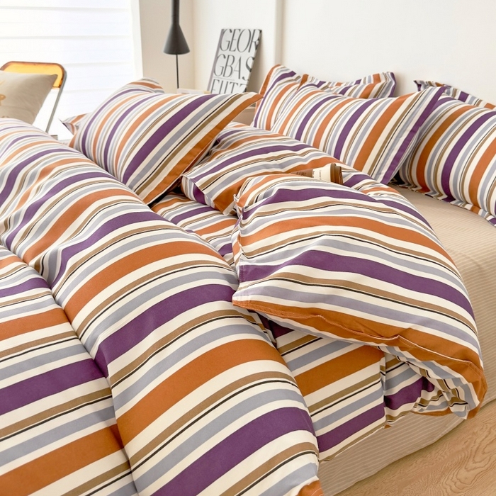 91家纺网 家纺一手货源 找家纺 简冠家纺 2025直播爆款北欧风亲肤植物羊绒磨毛四件套 灵动卓影