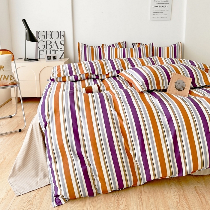 91家纺网 家纺一手货源 找家纺 简冠家纺 2025直播爆款北欧风亲肤植物羊绒磨毛四件套 灵动卓影