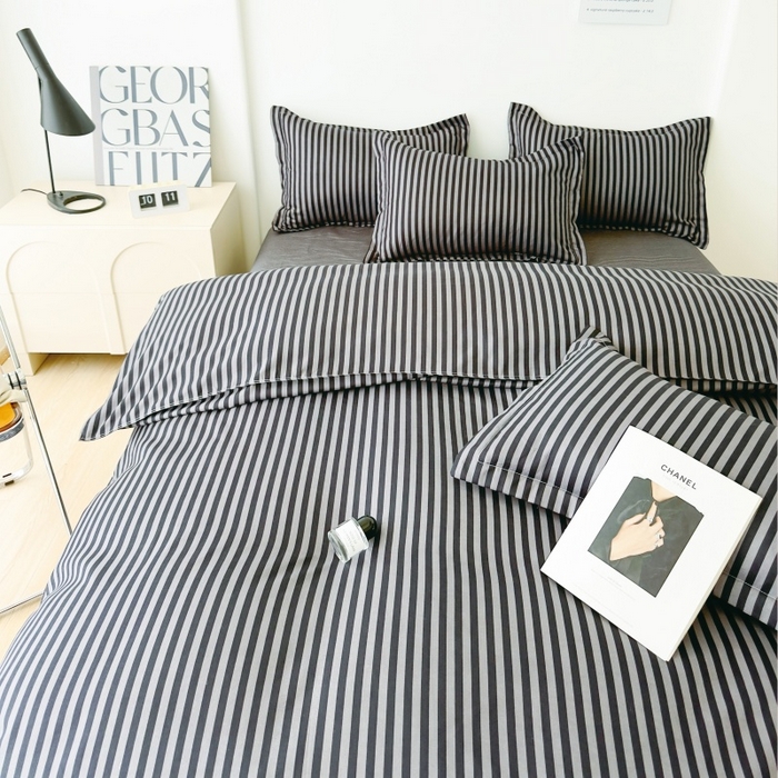 91家纺网 家纺一手货源 找家纺 简冠家纺 2025直播爆款北欧风亲肤植物羊绒磨毛四件套 流年时光