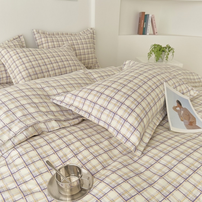 91家纺网 家纺一手货源 找家纺 简冠家纺 2025直播爆款北欧风亲肤植物羊绒磨毛四件套 意境