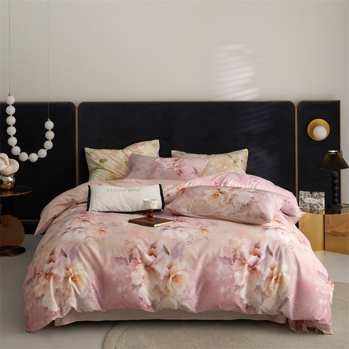 91家纺网 家纺一手货源 找家纺 （总）绒棉世家 2025新款60贡缎数码印花长绒棉全棉四件套