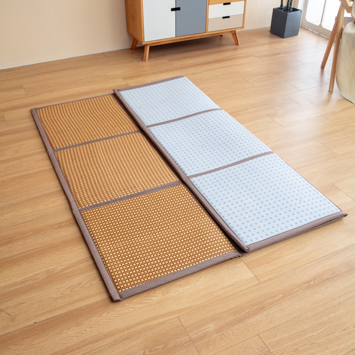 91家纺网 家纺一手货源 找家纺 （总）北辰 2025新款席子凉席拼接地垫可折叠床垫床边垫打地铺神器