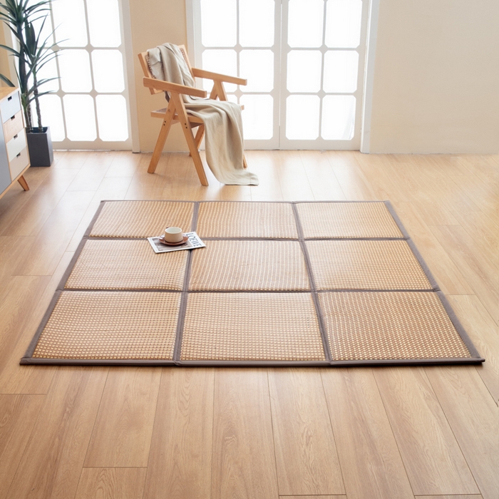 91家纺网 家纺一手货源 找家纺 （总）北辰 2025新款席子凉席拼接地垫可折叠床垫床边垫打地铺神器