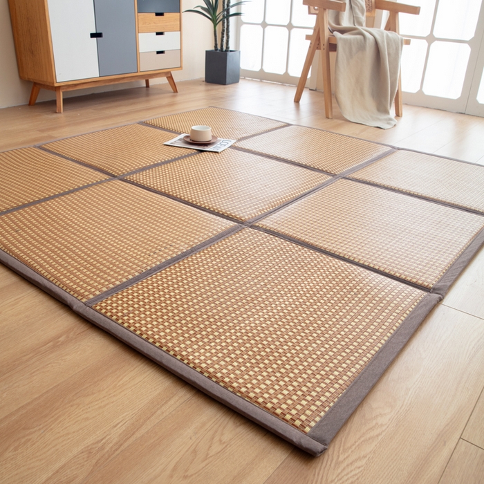 91家纺网 家纺一手货源 找家纺 （总）北辰 2025新款席子凉席拼接地垫可折叠床垫床边垫打地铺神器