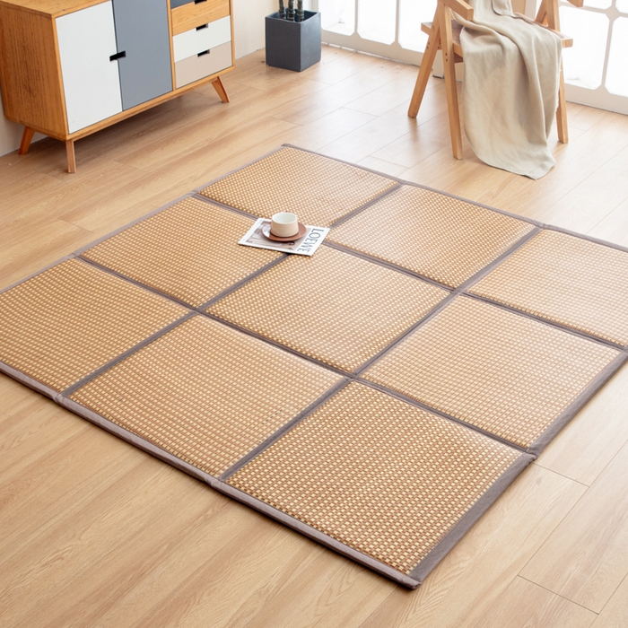 91家纺网 家纺一手货源 找家纺 （总）北辰 2025新款席子凉席拼接地垫可折叠床垫床边垫打地铺神器