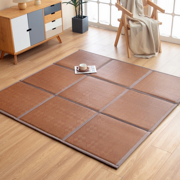 91家纺网 家纺一手货源 找家纺 （总）北辰 2025新款席子凉席拼接地垫可折叠床垫床边垫打地铺神器