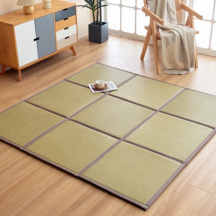 91家纺网 家纺一手货源 找家纺 （总）北辰 2025新款席子凉席拼接地垫可折叠床垫床边垫打地铺神器