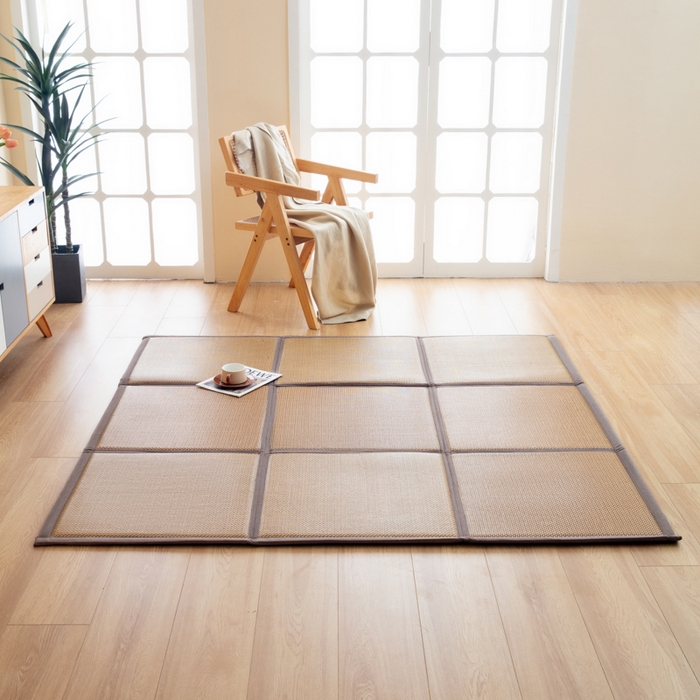 91家纺网 家纺一手货源 找家纺 北辰 2025新款席子凉席拼接地垫可折叠床垫床边垫打地铺神器 流金岁月