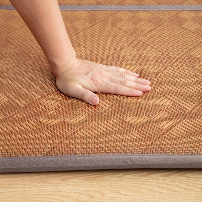 91家纺网 家纺一手货源 找家纺 北辰 2025新款席子凉席拼接地垫可折叠床垫床边垫打地铺神器 罗马格调