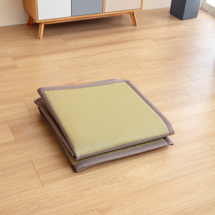 91家纺网 家纺一手货源 找家纺 北辰 2025新款席子凉席拼接地垫可折叠床垫床边垫打地铺神器 绿饼干