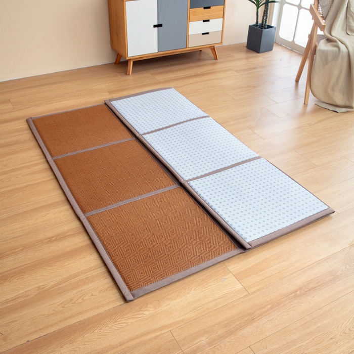 91家纺网 家纺一手货源 找家纺 北辰 2025新款席子凉席拼接地垫可折叠床垫床边垫打地铺神器 青春岁月