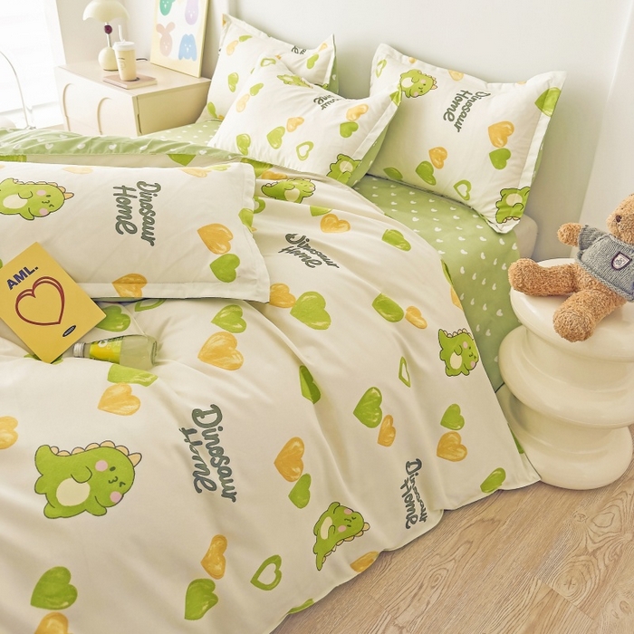 91家纺网 家纺一手货源 找家纺 简冠家纺 2025新款印花植物羊绒磨毛四件套 憧憬