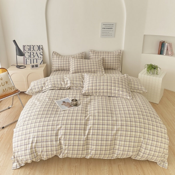 91家纺网 家纺一手货源 找家纺 简冠家纺 2025新款印花植物羊绒磨毛四件套 意境