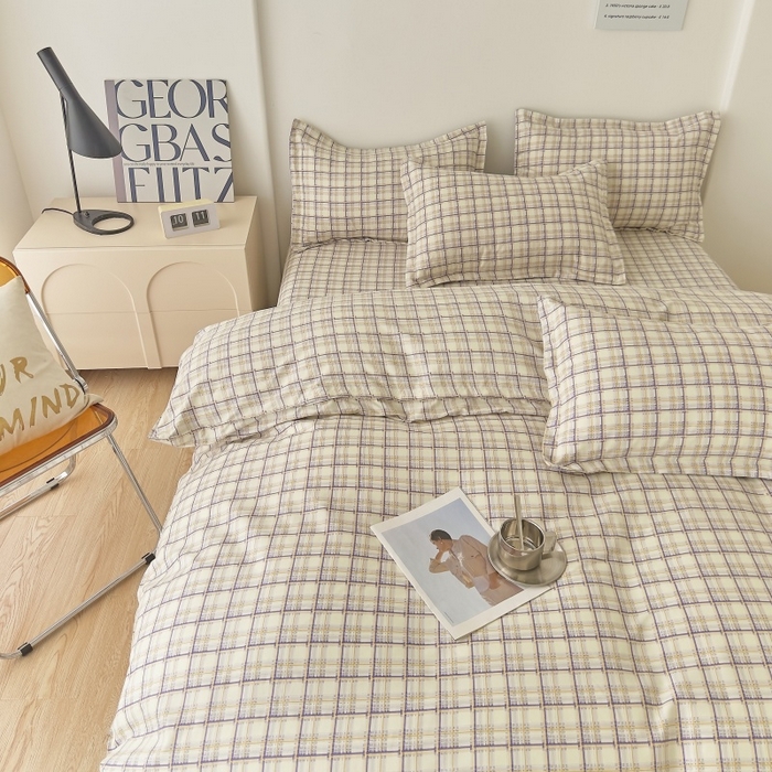 91家纺网 家纺一手货源 找家纺 简冠家纺 2025新款印花植物羊绒磨毛四件套 意境