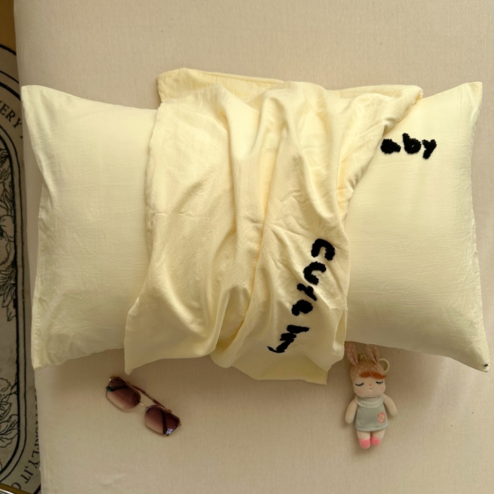 91家纺网 家纺一手货源 找家纺 （总）百寐 2025年学生季宿舍枕套毛巾绣非纯棉枕芯保护防尘套48*74cm