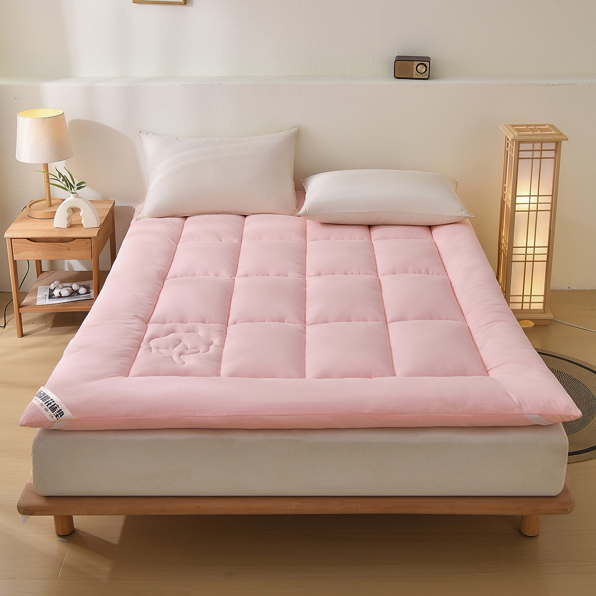 91家纺网 家纺一手货源 找家纺 初相识被业 2025新款新疆棉花床垫学生宿舍床褥子垫被软垫棉花垫子 粉色