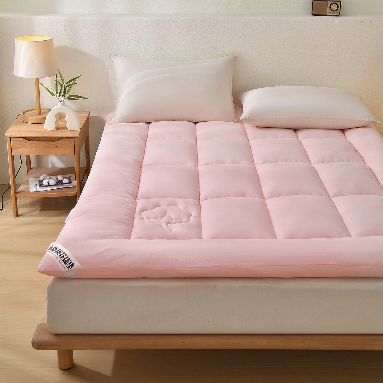 91家纺网 家纺一手货源 找家纺 初相识被业 2025新款新疆棉花床垫学生宿舍床褥子垫被软垫棉花垫子 粉色