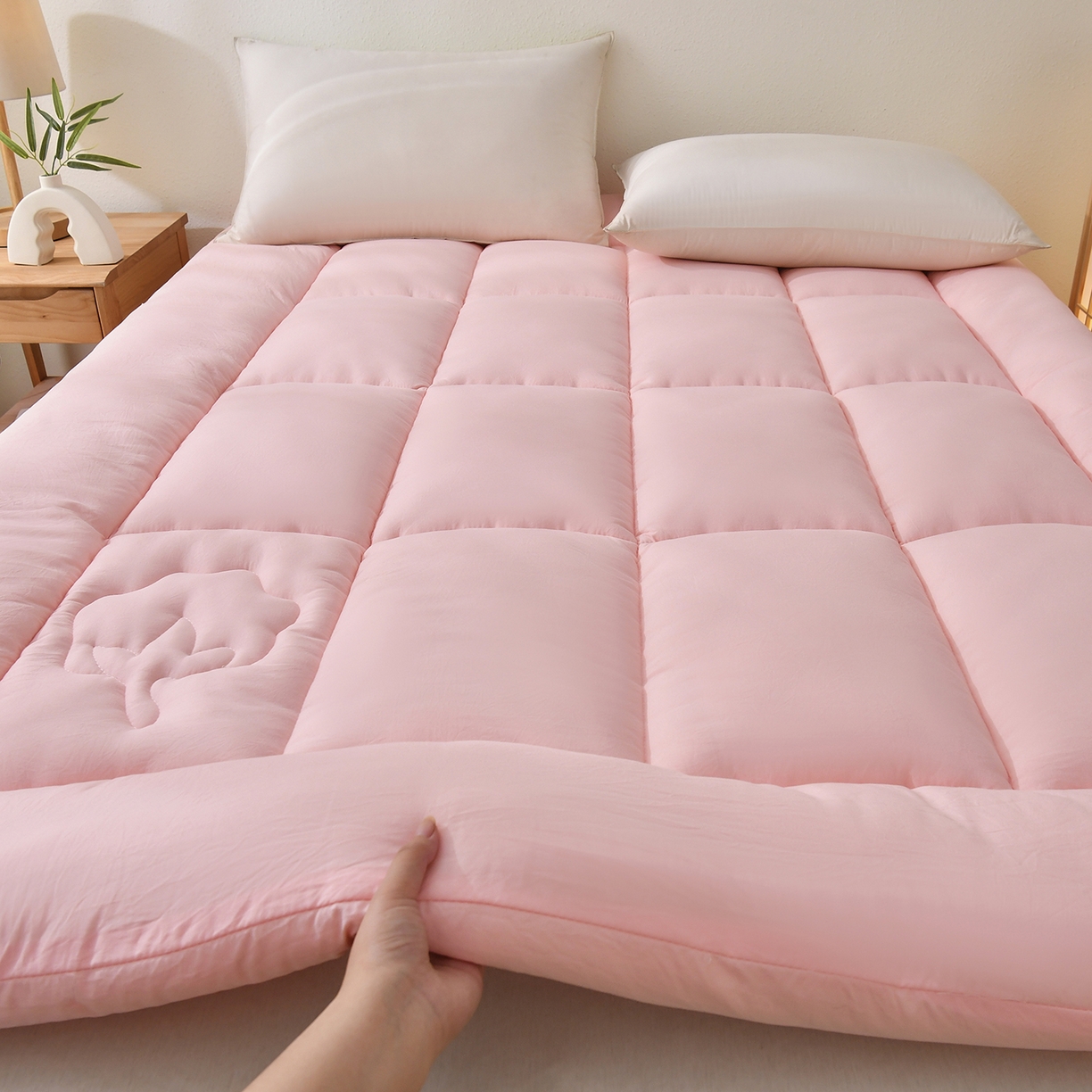 91家纺网 家纺一手货源 找家纺 初相识被业 2025新款新疆棉花床垫学生宿舍床褥子垫被软垫棉花垫子 粉色