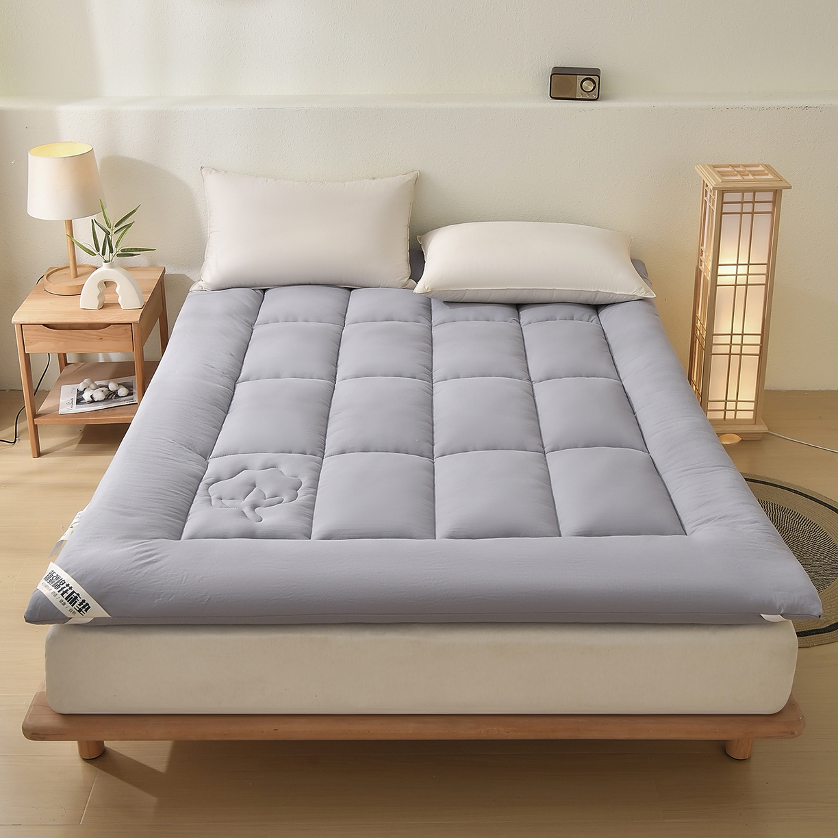 91家纺网 家纺一手货源 找家纺 初相识被业 2025新款新疆棉花床垫学生宿舍床褥子垫被软垫棉花垫子 灰色