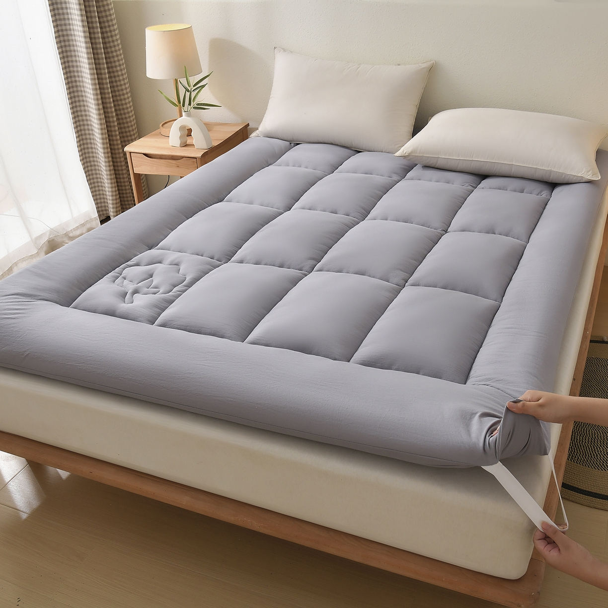 91家纺网 家纺一手货源 找家纺 初相识被业 2025新款新疆棉花床垫学生宿舍床褥子垫被软垫棉花垫子 灰色