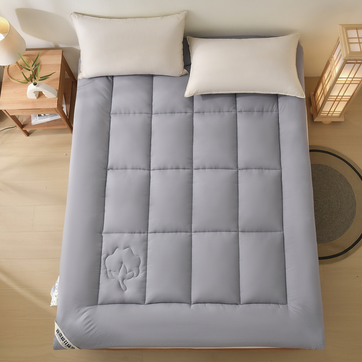 91家纺网 家纺一手货源 找家纺 初相识被业 2025新款新疆棉花床垫学生宿舍床褥子垫被软垫棉花垫子 灰色