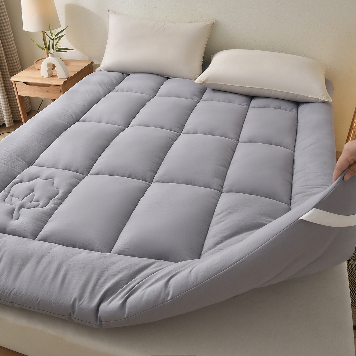 91家纺网 家纺一手货源 找家纺 初相识被业 2025新款新疆棉花床垫学生宿舍床褥子垫被软垫棉花垫子 灰色