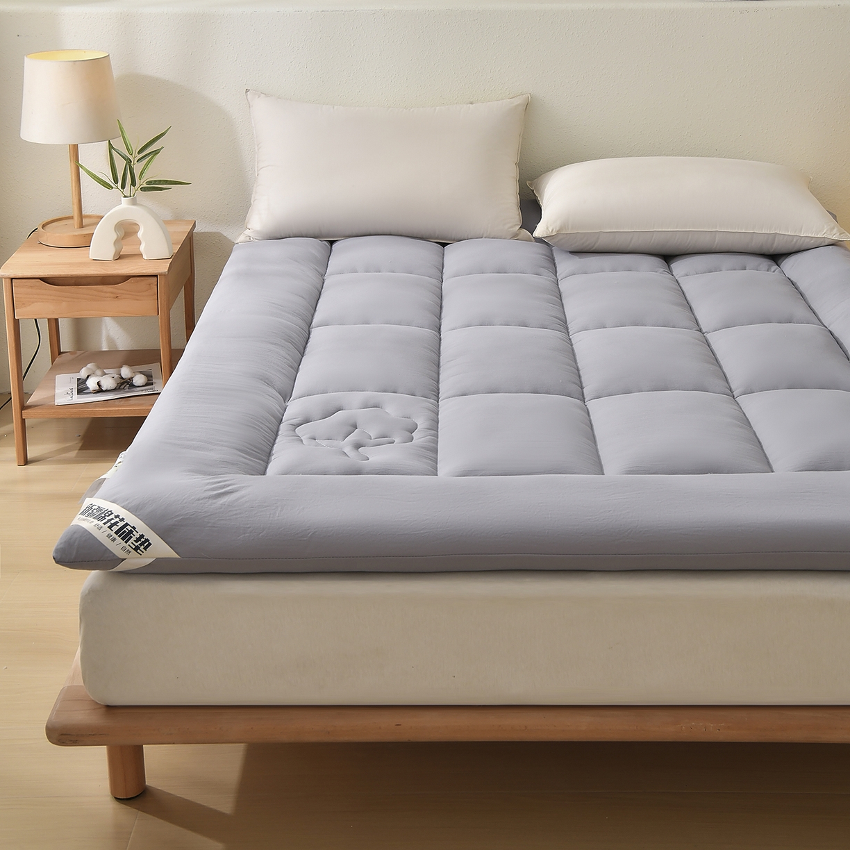 91家纺网 家纺一手货源 找家纺 初相识被业 2025新款新疆棉花床垫学生宿舍床褥子垫被软垫棉花垫子 灰色